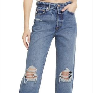 New Lovers + Friends Ryan High Rise Distressed Jeans Sz 23